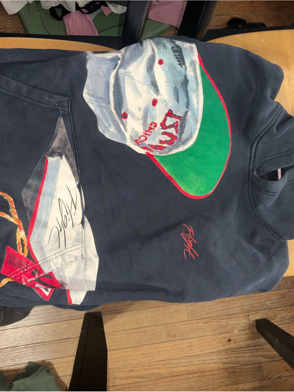 Jordan Men’s Black Graphic Pullover with Green & Red Accents VINTAGE